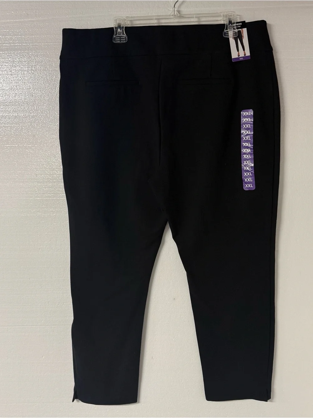 Express Ponte Pants Women XXL Black Pull On Ankle Elastic Waist Stretch Rayon